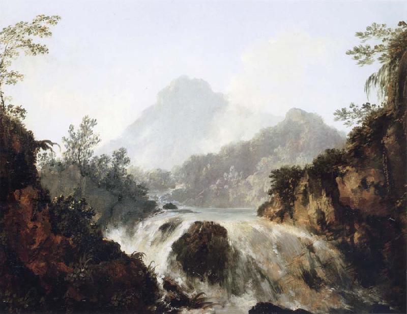 unknow artist A Cascade in the Tuauru Valley,Tahiti oil painting image